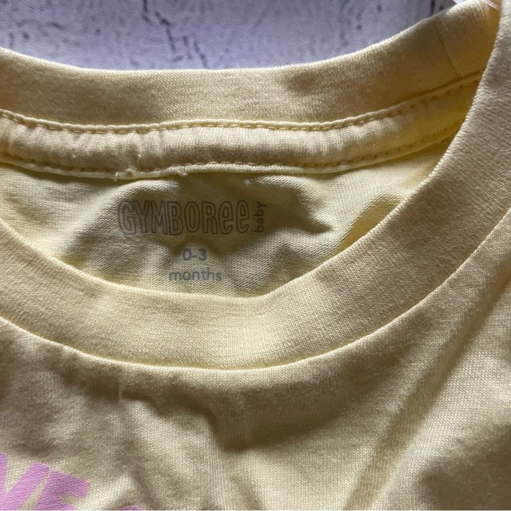 Gymboree Waves of Kindness Yellow Long Sleeve Shirt Size 0-3 month